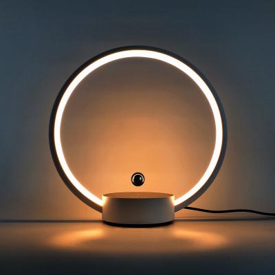 HCNT Magnetic Levitating Lamp Levitation Bar Table Lamp led Adjustable Warm Light with Mini Floating Moon Lamp Home Deco