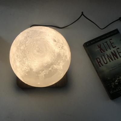 3D Printing Magic Magnetic Levitating Moon Lamp Floating Bedside Small Night Light Luna Lamp For Home Decoration and Gif