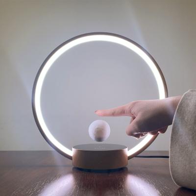 Modern Luxury Circle Table Lamp Round Shade Desktop Ambient LED Light for Bedroom and Living Room Birthday Gift Home Dec