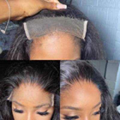 4*4 HD Lace Closure Wigs Straight Virgin Human Hair 180% Density For Black Women