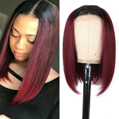 13*6 HD Lace Closure Wigs 100% Human Hair #99J Straight 250% Density Wigs