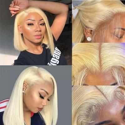 BOB #613 Human Hair 13*6 HD Lace Closure Wigs Loose Straight 150% Density For Black Women
