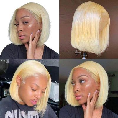 BOB #613 Virgin Human Hair Straight 4*4 HD Lace Closure Wigs 180% Density