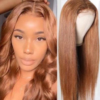 Straight Virgin Human Hair 4*4 HD Lace Closure Wigs Brazilian Hair 250% Density
