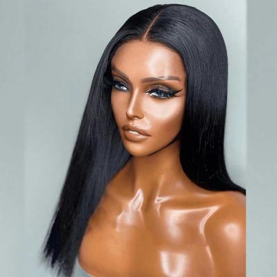 Cheap 13x6 Frontal Raw Brazilian Hair Wig 180% Density Human Hair HD Lace Front Wigs 12A Grade Straight Pre Plucked