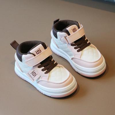 2024 Spring Children's Sports Shoes High-Top Trendy Sneakers for Boys and Girls Soft-Soled Anti-Slippery Casual Baby Sho