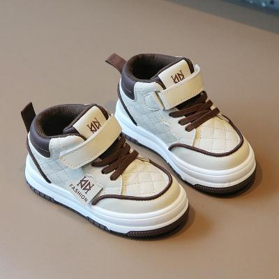 2024 Spring Children's Sports Shoes High-Top Trendy Sneakers for Boys and Girls Soft-Soled Anti-Slippery Casual Baby Sho