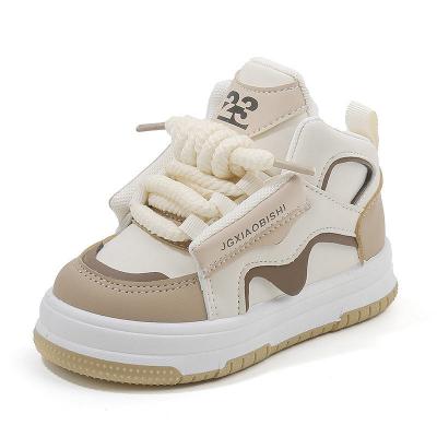 2024 Spring Children's Sports Shoes High-Top Casual Sneakers for Boys and Girls Anti-Slip Trendy Cushioning for Walking