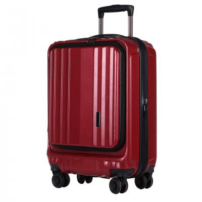 Business Style Laptop Cabin Case Travel Carry-On Suitcase Front Opening Lightweight Trolley Luggage with TSA Lock Spinne